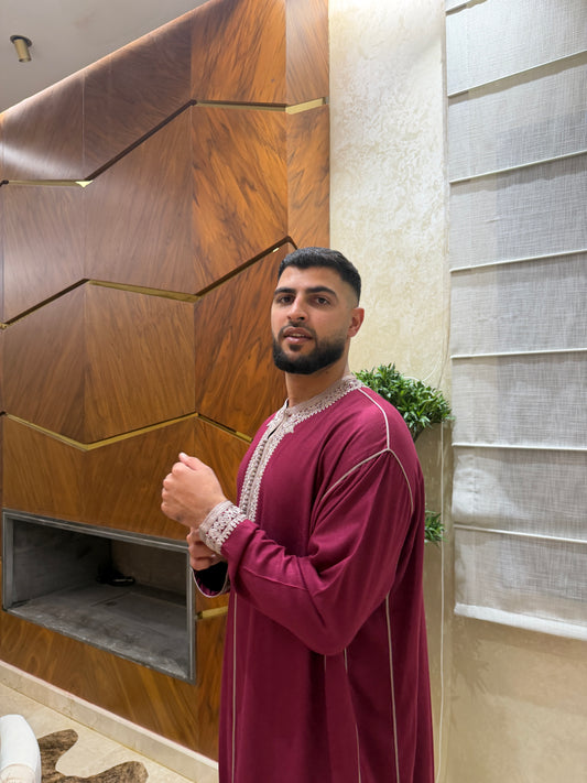 Caftan Royal Bordeaux– 4 Fils Mlifa Extra