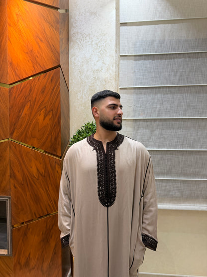 Caftan Royal Marron – 4 Fils Mlifa Extra