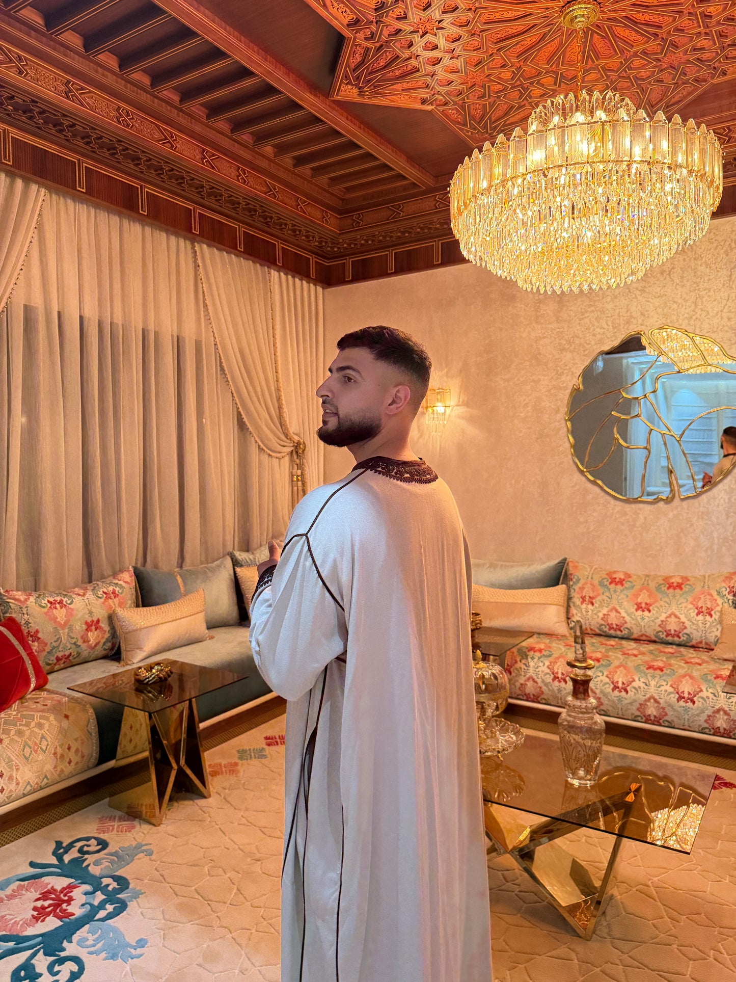 Caftan Royal Marron – 4 Fils Mlifa Extra