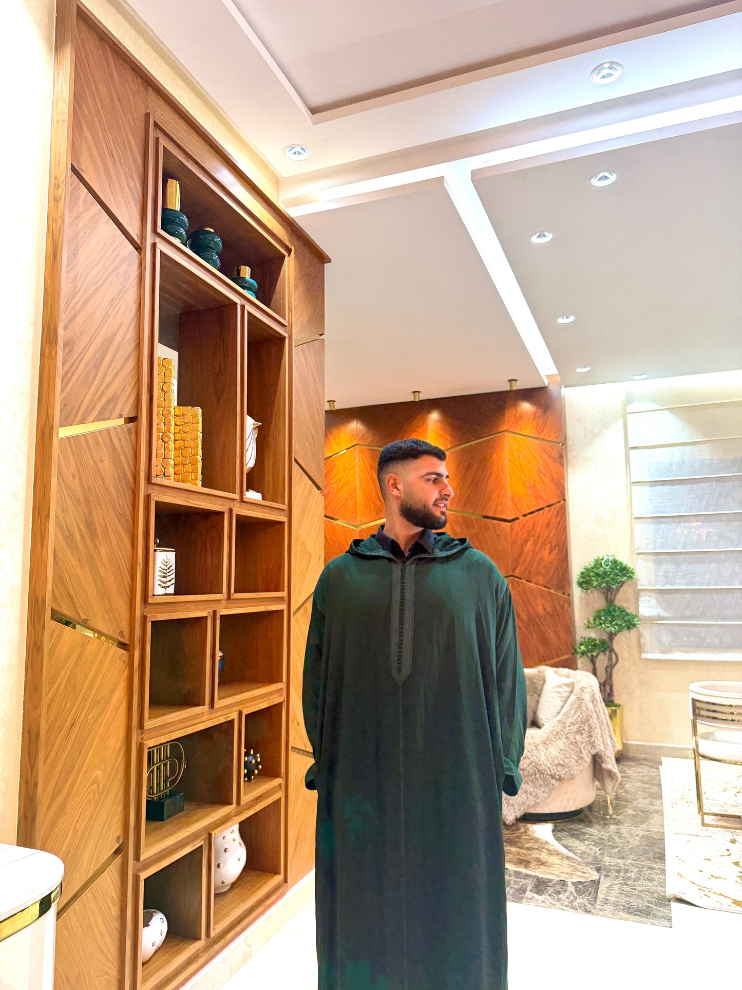 Djellaba Estivale Vert – Mlifa Premium