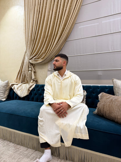 Djellaba Estivale Blanc Cassé – Mlifa Premium