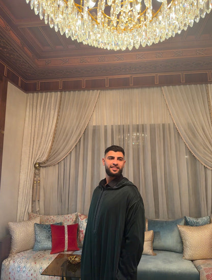 Djellaba Estivale Vert – Mlifa Premium