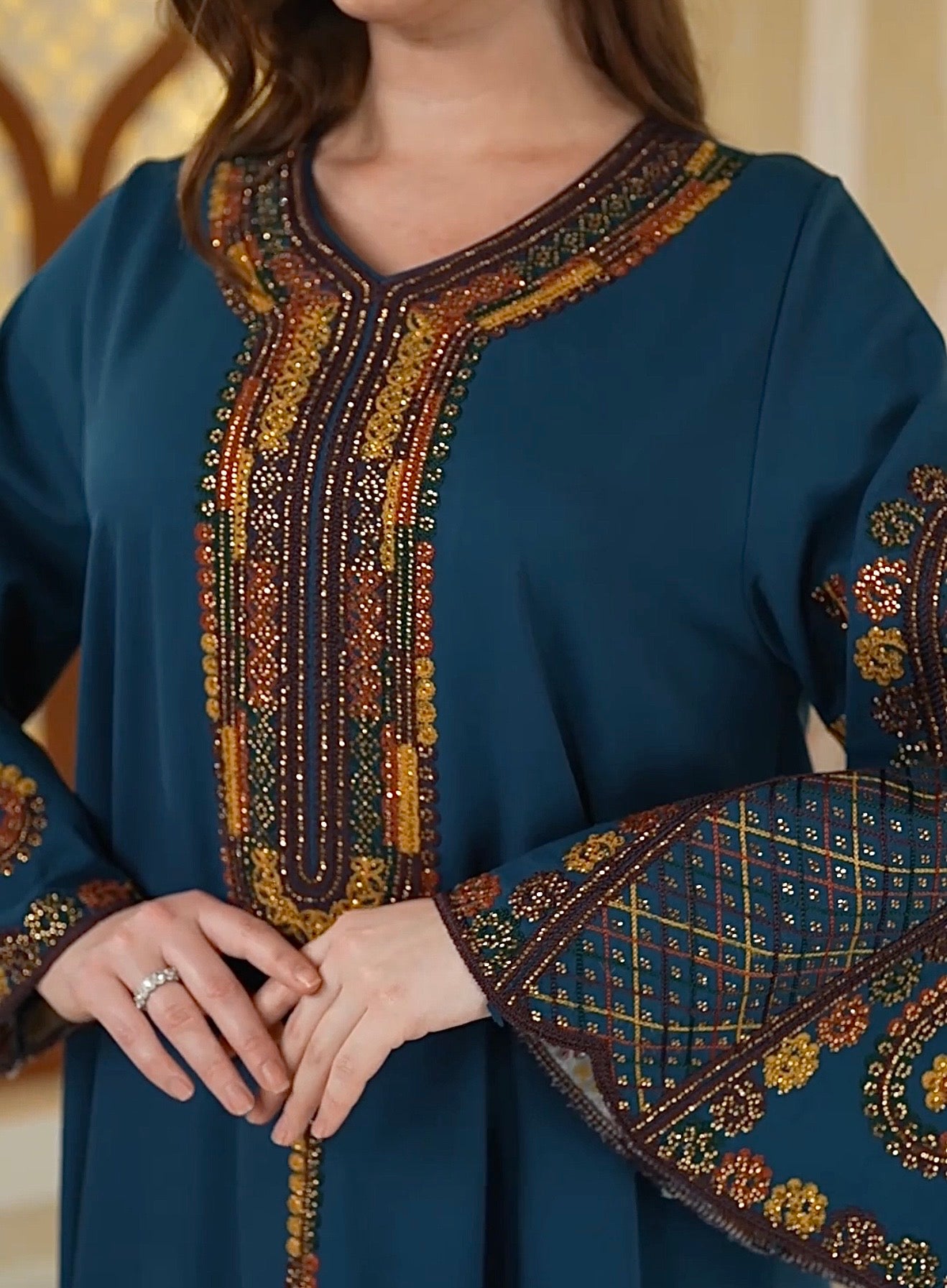 Caftan Tradition Brodée Artisanale