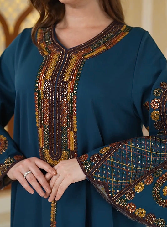 Caftan Tradition Brodée Artisanale