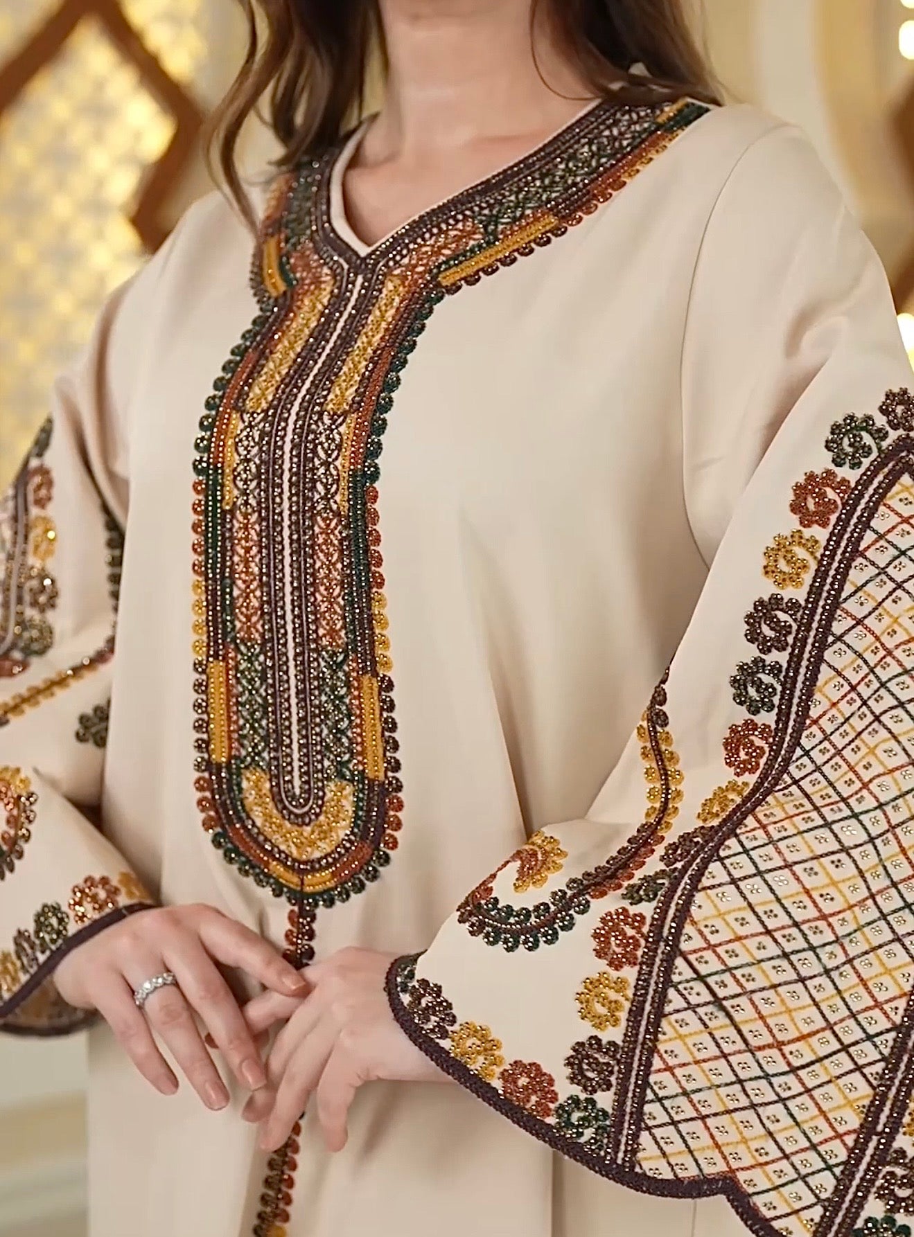 Caftan Tradition Brodée Artisanale