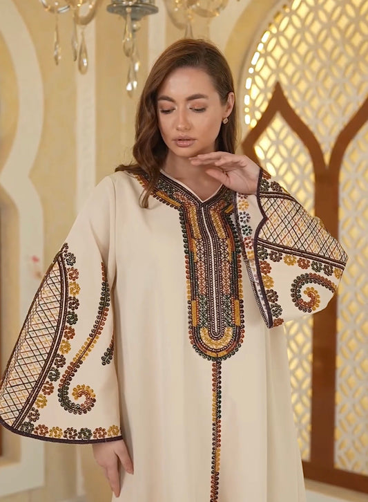 Caftan Tradition Brodée Artisanale